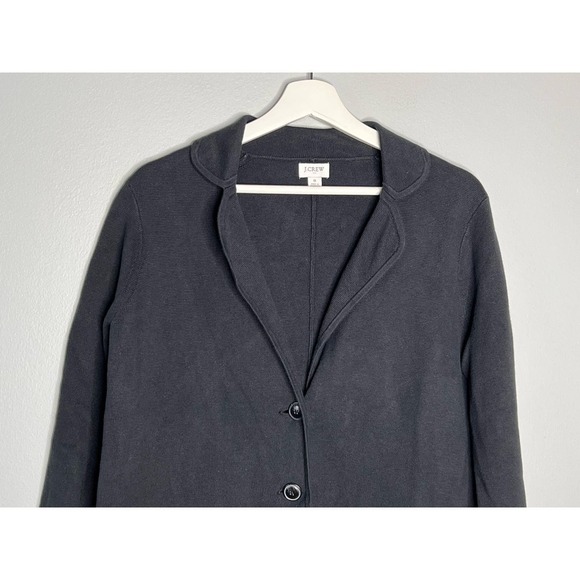 J. Crew Long Sleeve Collared Two-Button Sweater Blazer Black Women’s Size Small - Picture 5 of 11